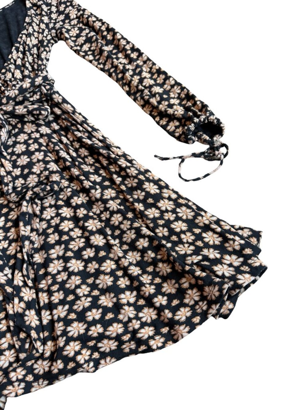 Free People Pradera Mini Dress Faux Wrap Stretchy Floral Print Comfy Size XS - Picture 9 of 16